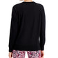 ID Ideology Women's Graphic Long Sleeve Top Black Size Medium