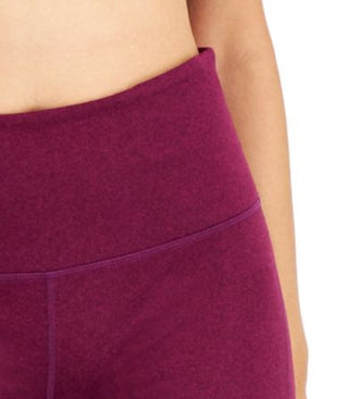 Ideology Women's Moisture Wicking Fitted Upf 50 Biker Heather Active Wear Shorts Purple Size 2X