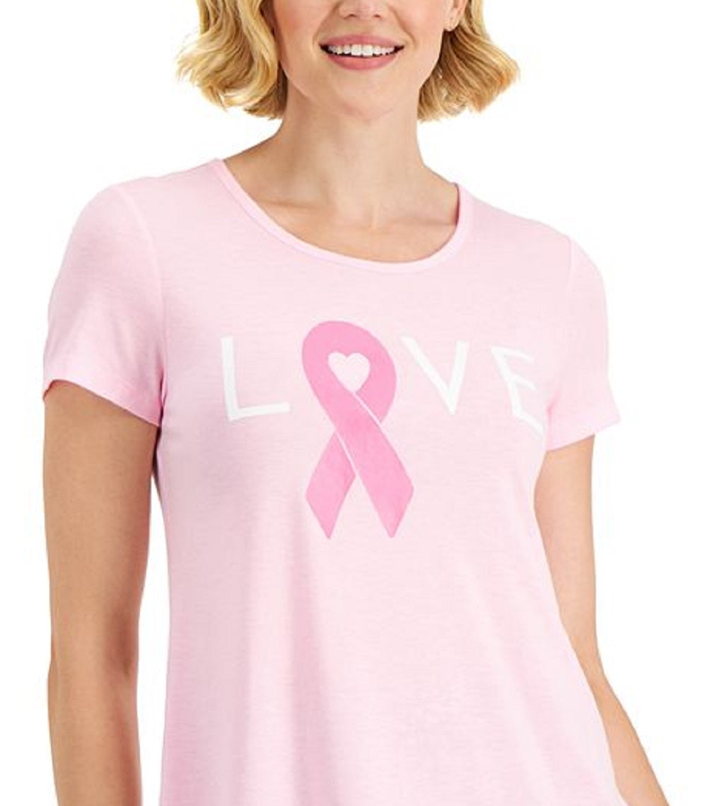 ID Ideology Women's Performance Plus Love Graphic Print T-Shirt Pink Size 1X