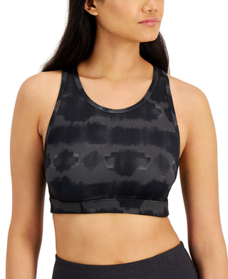 ID Ideology Women's Tie Dyed Reversible Sports Bra Black Size Small