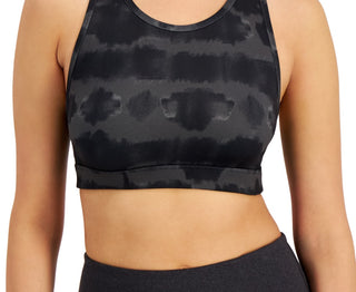 ID Ideology Women's Tie Dyed Reversible Sports Bra Black Size XX-Large