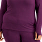 ID Ideology Women's Cowlneck Knit Top Purple Size 4X