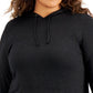 ID Ideology Women's Plus Knit Hoodie Black Size 2X