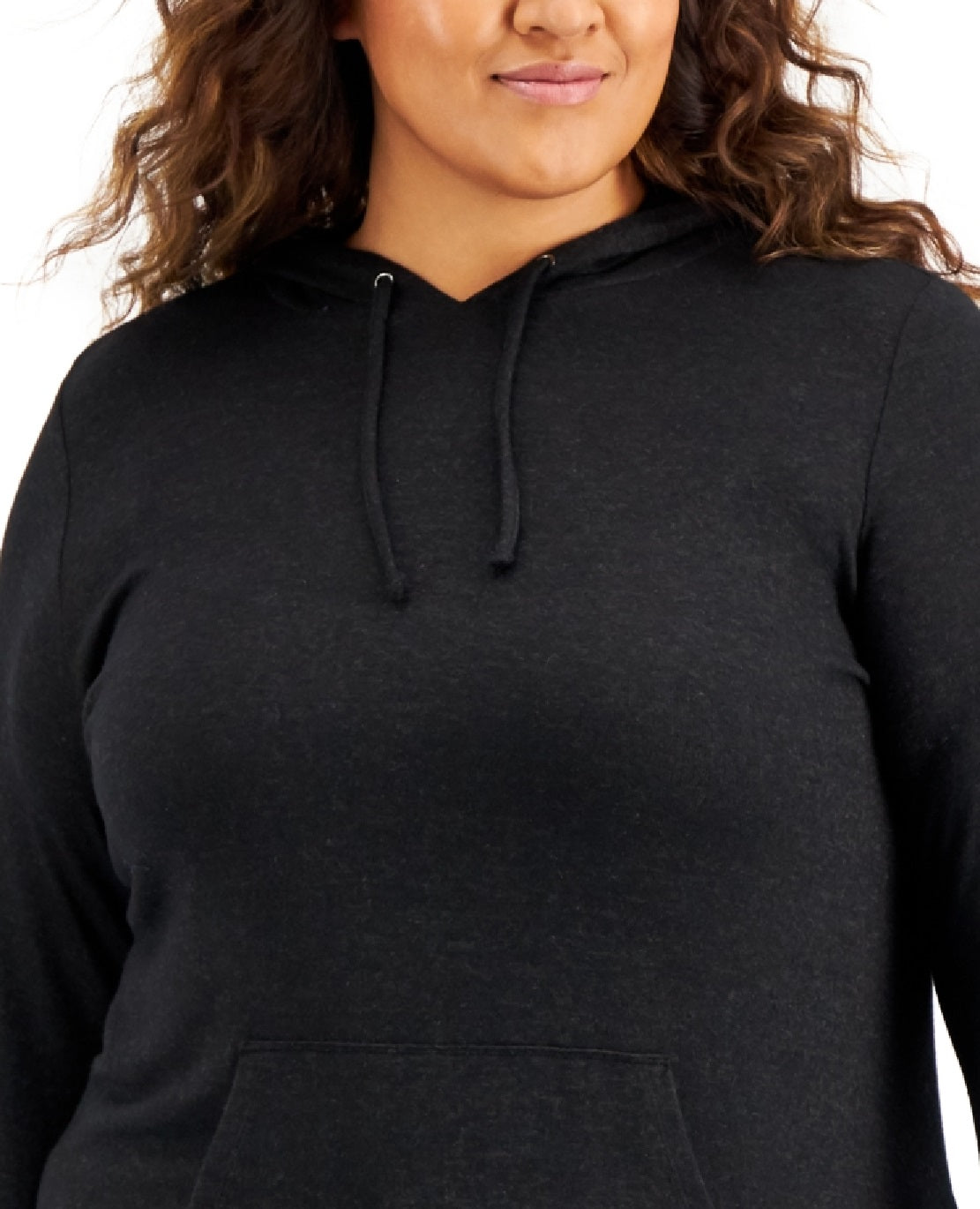 ID Ideology Women's Plus Knit Hoodie Black Size 2X
