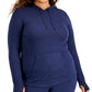 ID Ideology Women's Knit Hoodie Blue Size 1X
