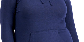 ID Ideology Women's Knit Hoodie Blue Size 2X