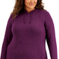 ID Ideology Women's Plus Knit Hoodie Purple Size 1X