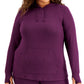 ID Ideology Women's Knit Hoodie Purple Size 4X