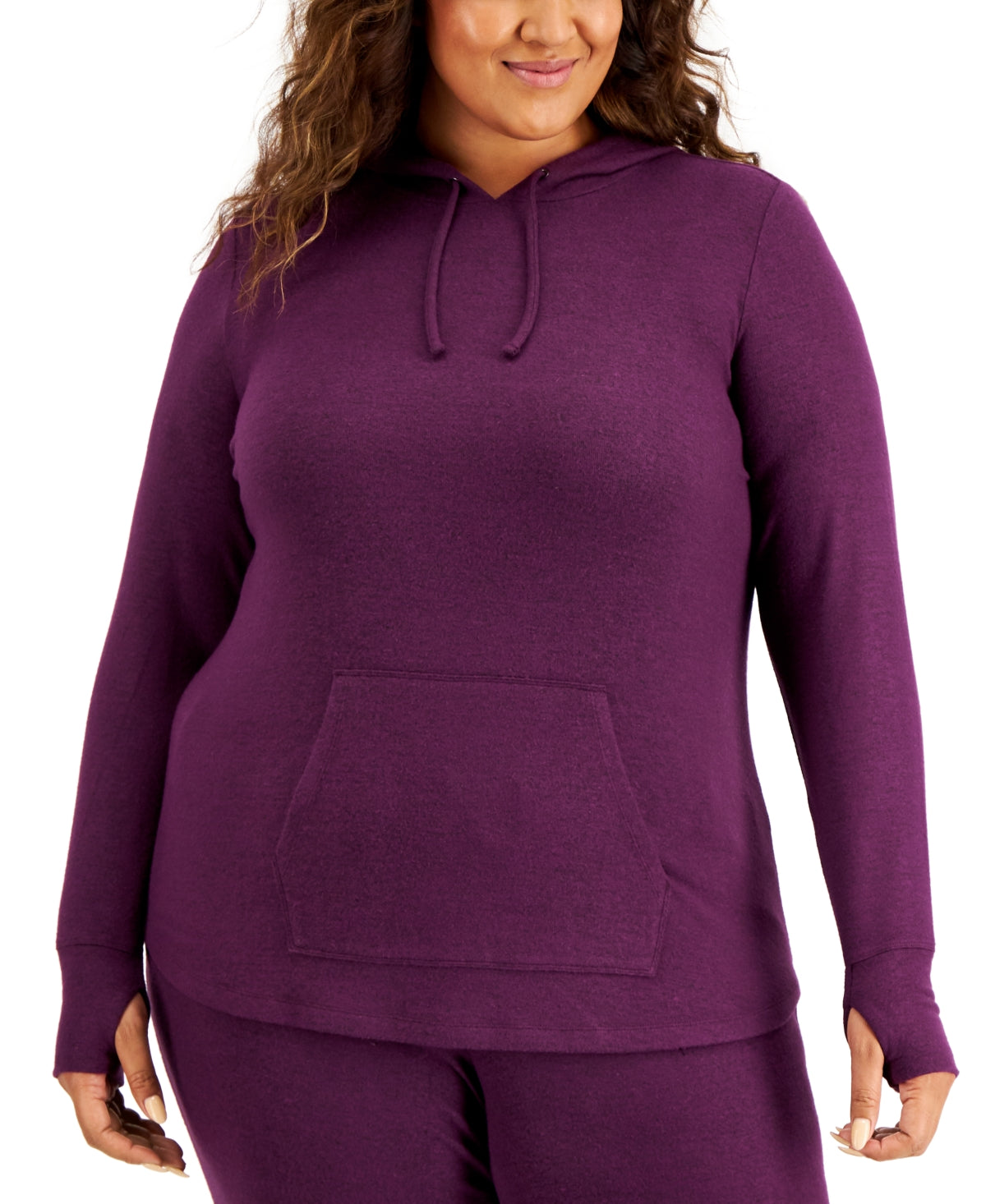 ID Ideology Women's Knit Hoodie Purple Size 4X