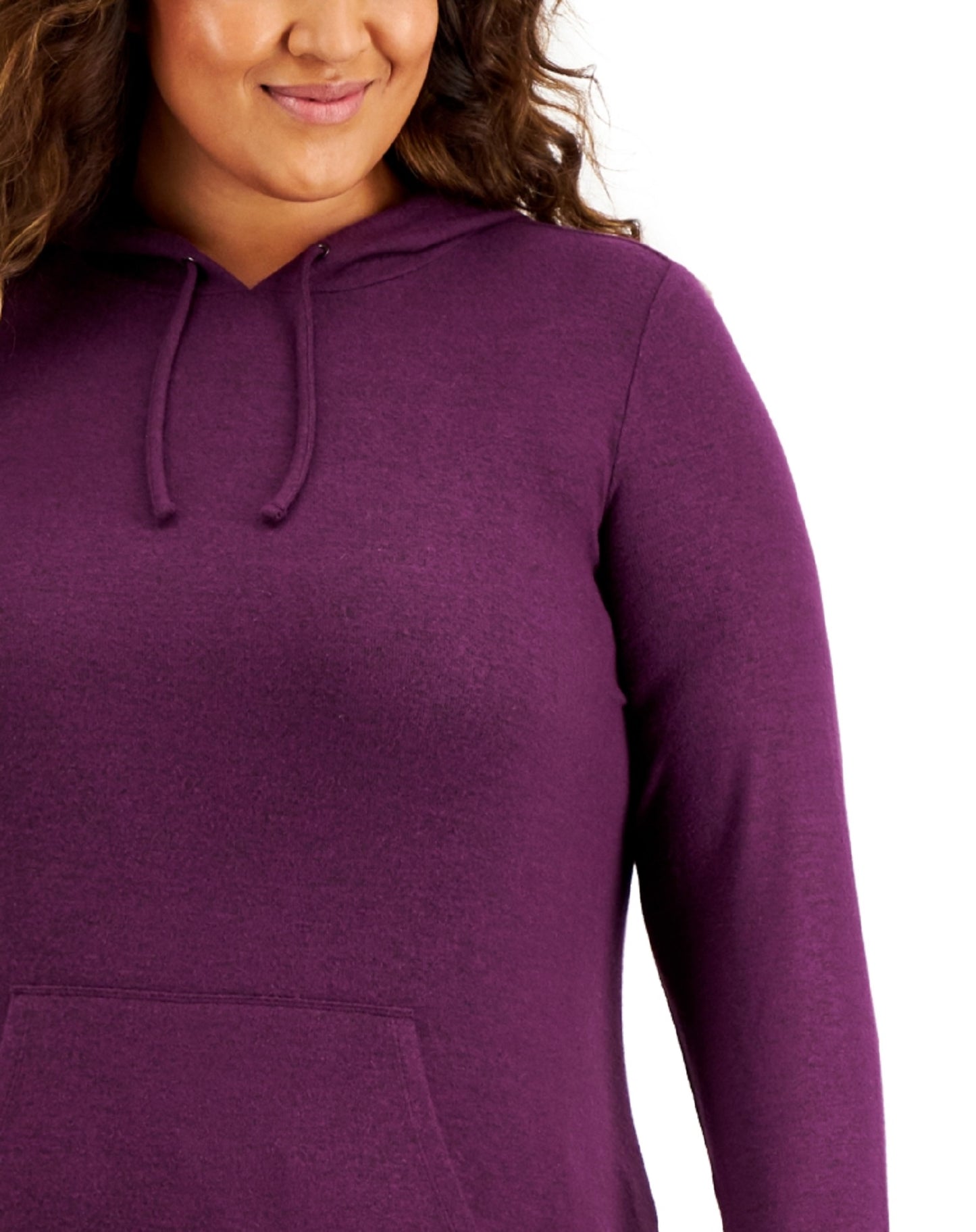 ID Ideology Women's Knit Hoodie Purple Size 4X