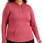 Ideology Women's Plus Knit Hoodie Red Size 3X