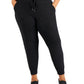 ID Ideology Women's Drawstring Knit Joggers Black Size 3X