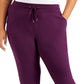 ID Ideology Women's Drawstring Knit Joggers Purple Size 2X