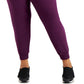 ID Ideology Women's Drawstring Knit Joggers Purple Size 2X