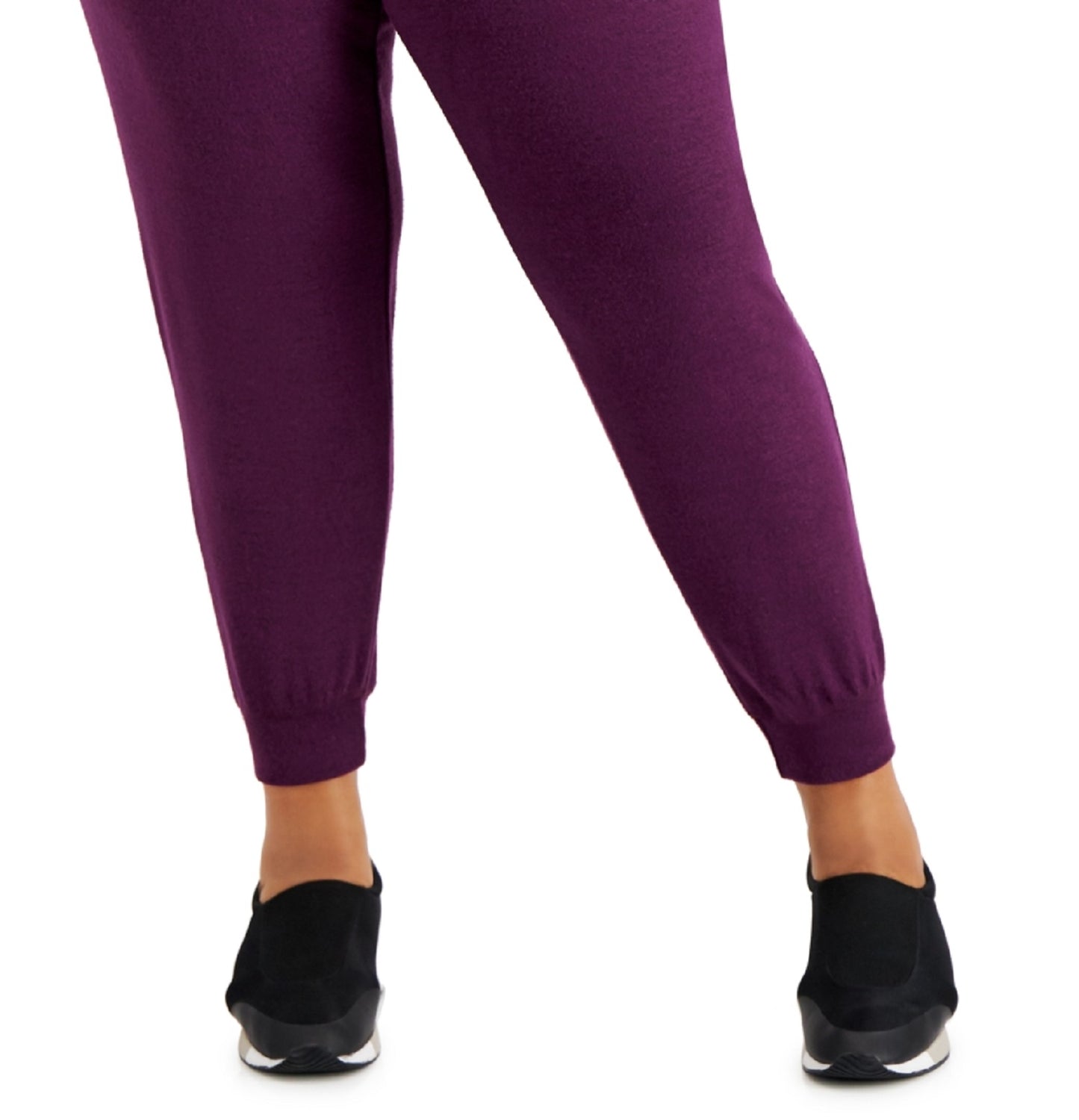 ID Ideology Women's Drawstring Knit Joggers Purple Size 2X