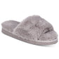 INC International Concepts Women's Yuri Polyester Slip On Slides Gray Size 5 M