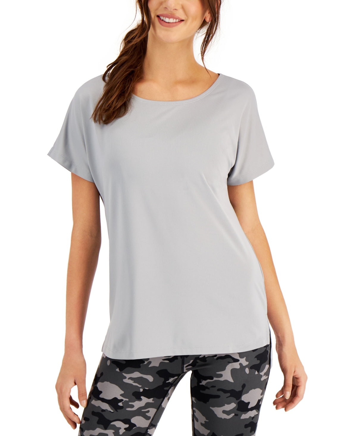 Ideology Women's Lightweight Techy T-Shirt Grey Size Small