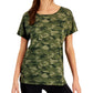 Ideology Women's Camo Lightweight Techy T-Shirt Green Size Large
