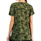Ideology Women's Camo Lightweight Techy T-Shirt Green Size Large