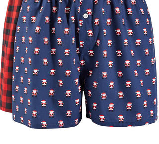 Club Room Men's Intimates 2 Pack Holiday Boxers Underwear Blue Size Large