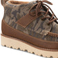 Sun + Stone Men's Kohen Printed Lace Up Boots Brown