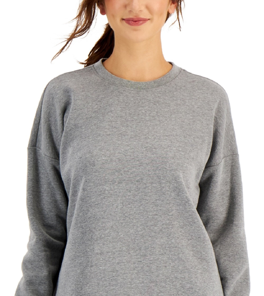 ID Ideology Women's Fleece Sweatshirt Gray Size Large