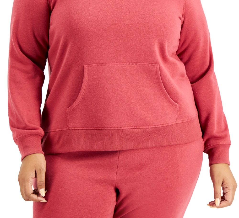 ID Ideology Women's Plus Pullover Hoodie Red Size 3X