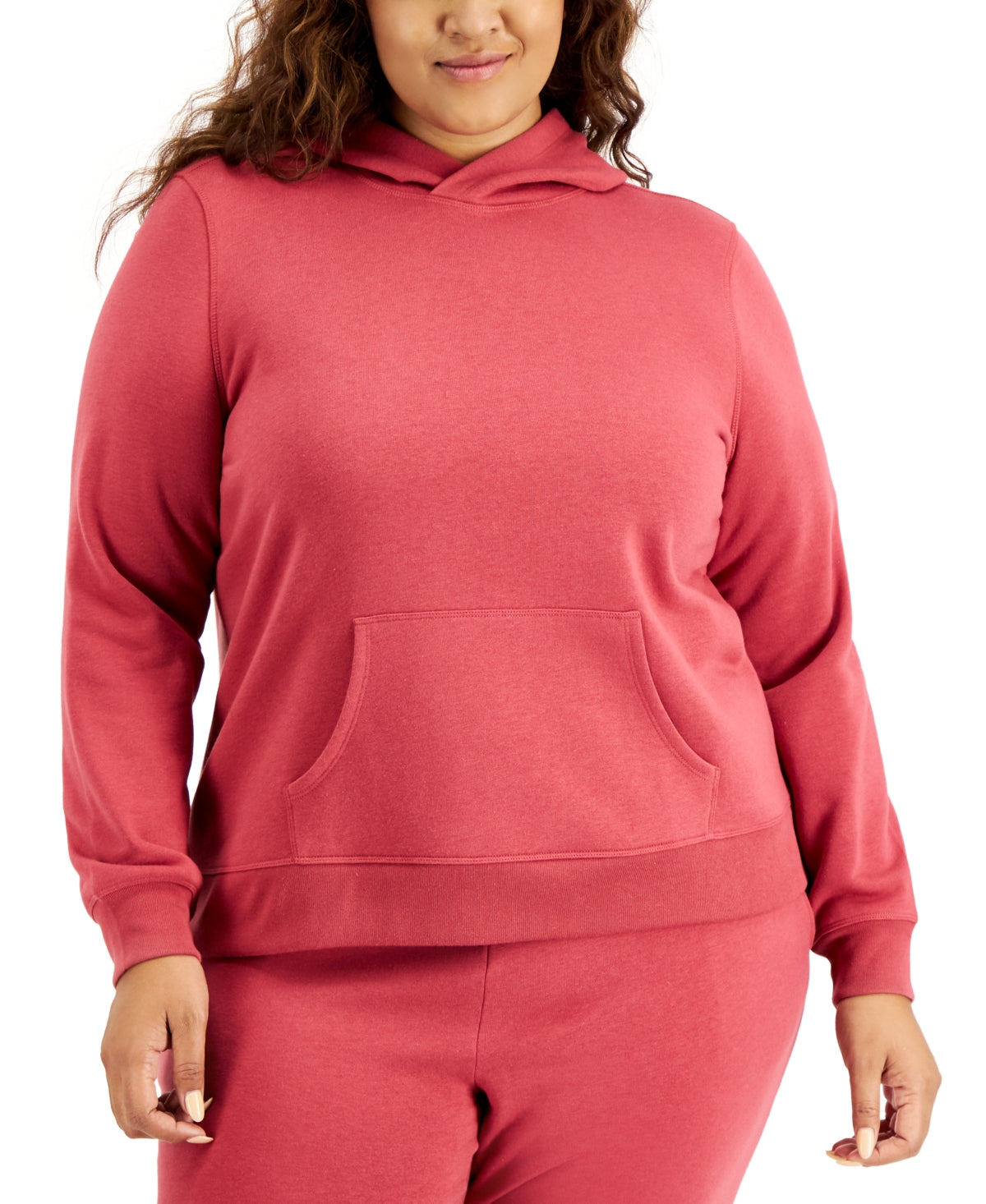 ID Ideology Women's Plus Pullover Hoodie Red Size 3X