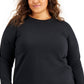 ID Ideology Women's Plus Sweatshirt Black Size 2X