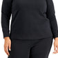 ID Ideology Women's Plus Sweatshirt Black Size 2X