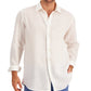 Club Room Men's 100% Linen Shirt White Size Large
