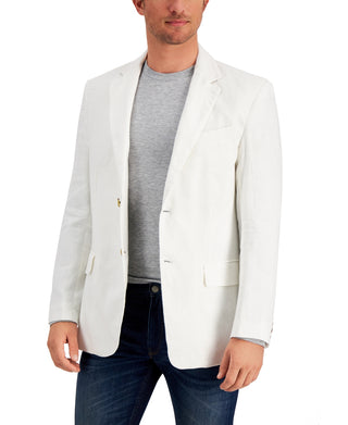 Club Room Men's Linen Blazer White Size Medium