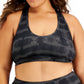 ID Ideology Women's Plus Tie Dyed Sports Bra Black Size 2X