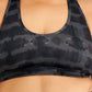 ID Ideology Women's Plus Tie Dyed Sports Bra Black Size 2X