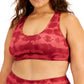 ID Ideology Women's Tie Dyed Sports Bra Red Size 2X
