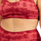 ID Ideology Women's Plus Tie Dyed Sports Bra Pink Size 3X