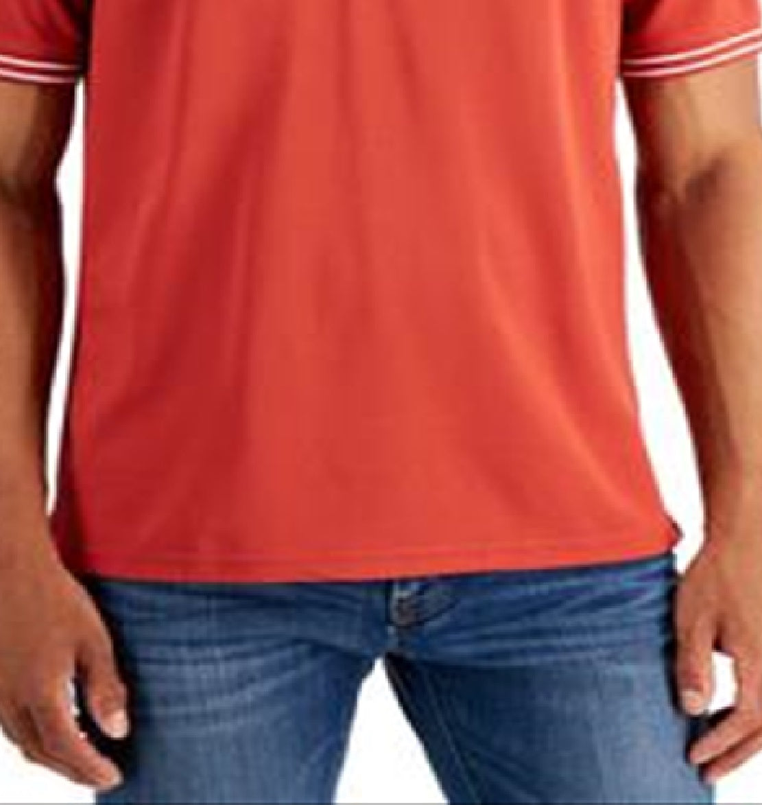 Club Room Men's Performance Stripe Polo Red Size XX-Large