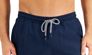 INC International Concepts Men's Regular Fit Quick Dry Solid 5 Swim Trunks Blue Size X-Large