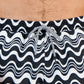INC International Concepts Men's Wave Print Swim Shorts Black Size Large