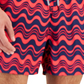 INC International Concepts Men's Wave Print Swim Shorts Blue  Size XX-Large