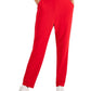 Alfani Women's Elastic Waist Pants Red Size Petite Medium