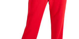 Alfani Women's Elastic Waist Pants Red Size Petite Medium