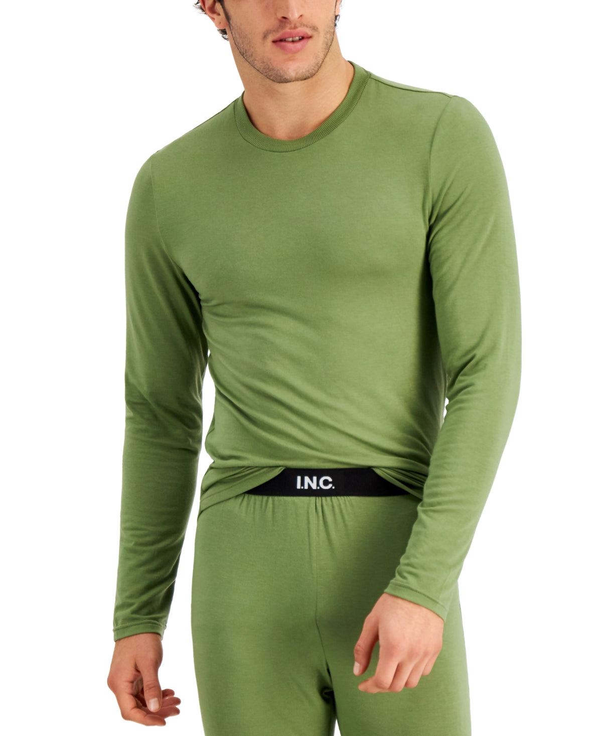 INC International Concepts Men's Pajama Top Green Size Small