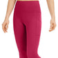 ID Ideology Women's Compression High Rise Side Pocket Cropped Leggings Pink Size Large