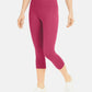 Id Ideology Women's Compression High-Rise Side-Pocket Cropped Leggings Pink Size XL