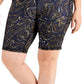 Ideology Women's Plus Marble Movement Bike Shorts Black Size 1X