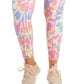 ID Ideology Women's Stretch Pocketed Tie Dye Active Wear High Waist Leggings Pink Size 1X