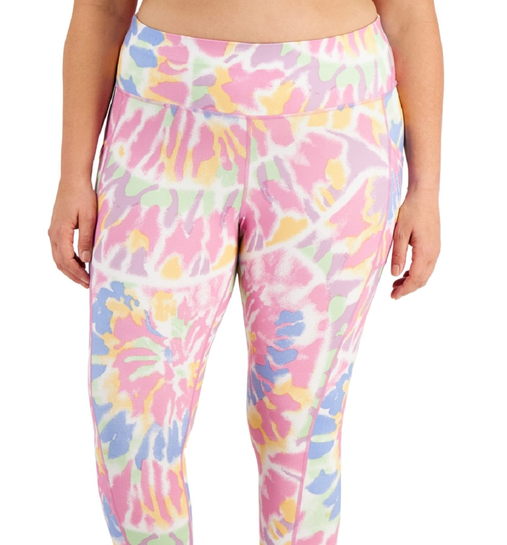 ID Ideology Women's Plus Twisted Colors Leggings White Size 2X