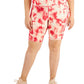 ID Ideology Women's Plus Tie Dye Bike Shorts Pink Size 1X