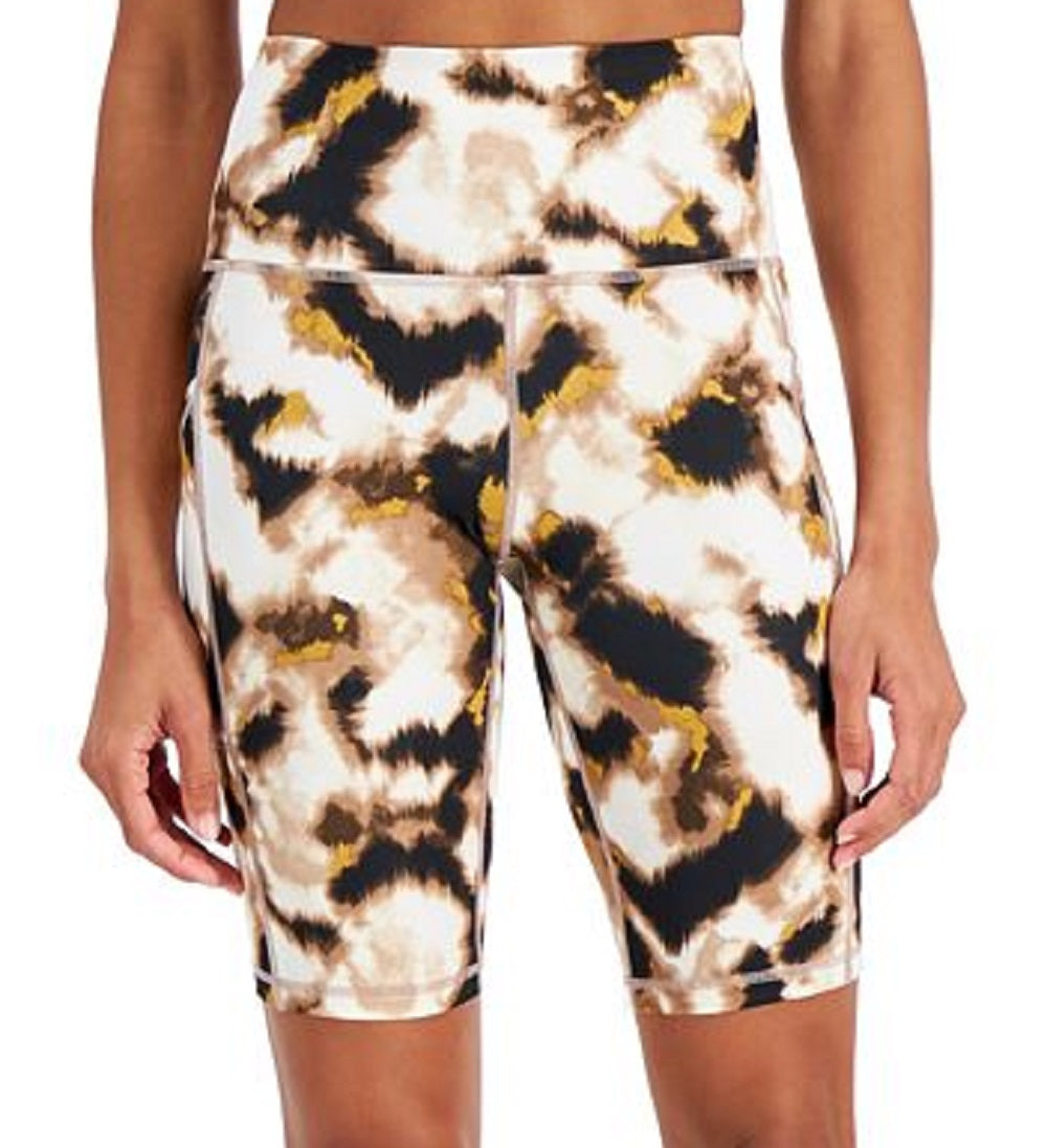 ID Ideology Women's Blur Biker Shorts Brown Size Small